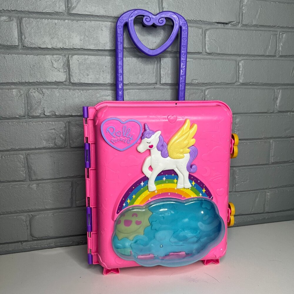 Polly Pocket Pollyville Resort Roll Away Playset w/ Some Accessories